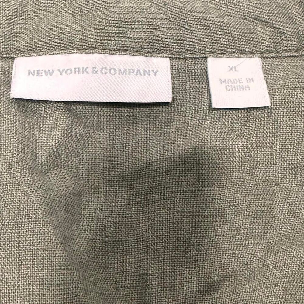 New York Company Size XL Vintage Olive green sleeveless utility Top - Picture 4 of 5